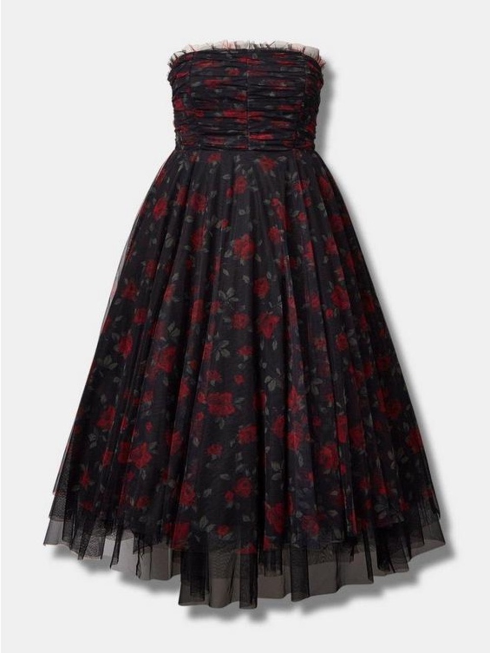 NOS Betsey Johnson - Torrid Formal Black with Red Roses